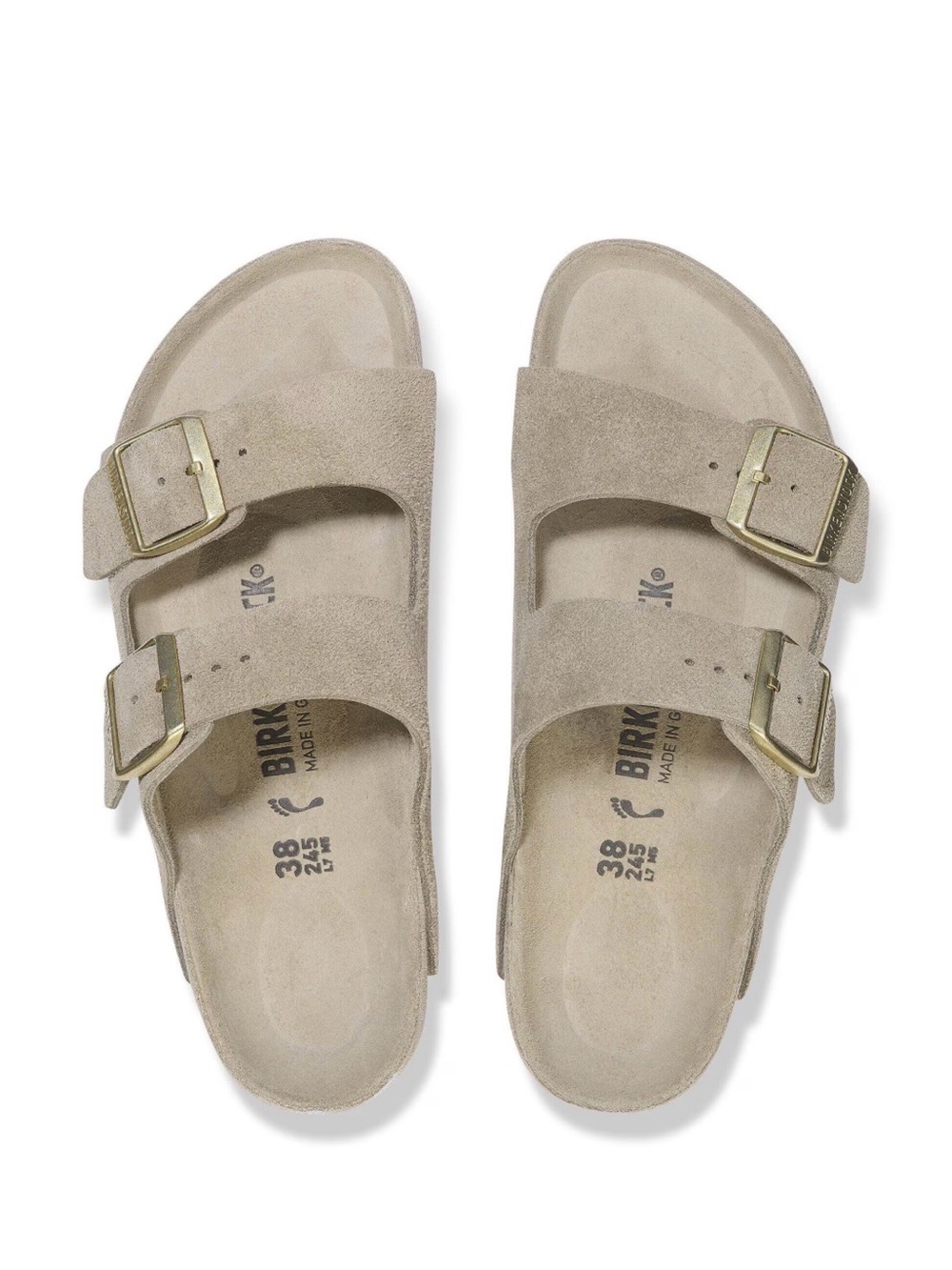 Birkenstock arizona suede leather slide sandals sz 42/ womens 11 mens 9 NEW
